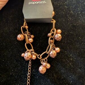 Paparazzi Copper Bracelet with Textured Beads